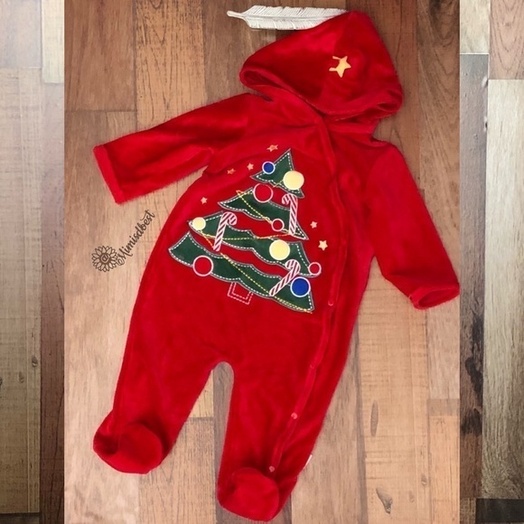 Vintage Christmas Footie Pajamas